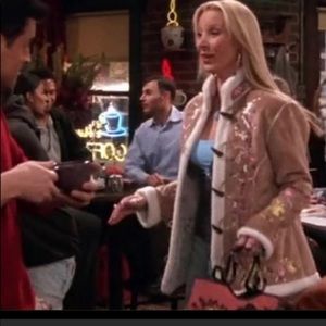 Vintage 90s suede jacket Phoebe friends tv show
